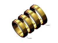 Simple stepped 5mm wide band US sizes 6to9 | 3D