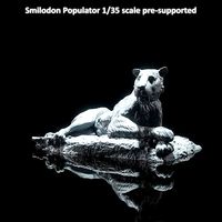 Smilodon Populator resting 1-35 scale pre-supported | 3D