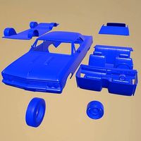 CHEVROLET CHEVELLE SS 1966 PRINTABLE CAR IN SEPARATE PARTS | 3D