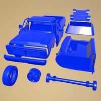 FORD F-150 1973 PRINTABLE CAR IN SEPARATE PARTS | 3D