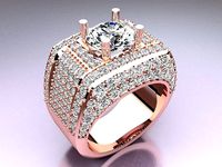 Diamond Rings - Mens Rings - N 3143 | 3D