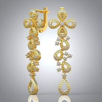 Exclusive Earrings model 3D printable model 0162 | 3D