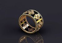 Ring Van Cleef Perlee Clovers Style 01 | 3D