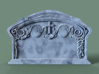 Family Memorial Tombstone for Cnc Engraving | 3D