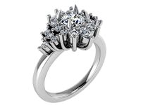 Nobby flower Diamond ring 2628 3D print model | 3D