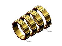 Barrel grooves fashion band US sizes 6to9 | 3D