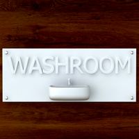 3d Printable Washroom sign STL OBJ 3D Model