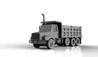 Volvo WG Dump Truck 4 axle 2007 | 3D