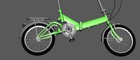 Small wheel old bicycle | 3D
