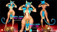 Egyptian Catgirl with NSFW version and Miniatures 100mm | 3D