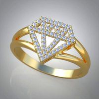 Diamond ring 0209 3D printable model | 3D
