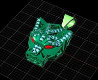Kaplan kafasi kolye - tiger head necklace | 3D