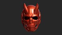Printable Hi-Tech Skull Helmet SciFi | 3D