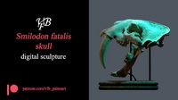 Smilodon fatalis skull - Statue for 3D printing | 3D