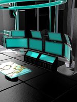Diorama TVs Screens and vintage super computer | 3D