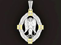 Icon amulet pendant guardian angel 622 | 3D