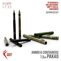 75mm Pak40 Ammo and Containers | 3D