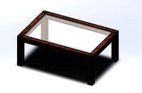 Table with a special assembly at the corners  | 3D