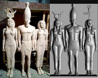 Menkaure statue pharaoh king of egypt 3d model for cnc 3d print | 3D