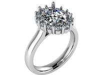 Oval Diamond ring 2512 3D print model | 3D