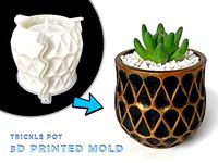 Trickle Pot 3D mold printing - Include Pot file for print | 3D