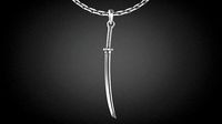 Gold Katana Pendant P19 | 3D