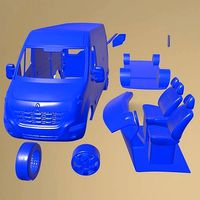 RENAULT MASTER PANELVAN 2010 PRINTABLE CAR IN SEPARATE PARTS | 3D