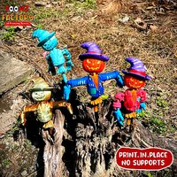 FLEXI PRINT-IN-PLACE SCARE CROW ARTICULATED | 3D