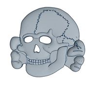 WW2 German Cap Skull | 3D