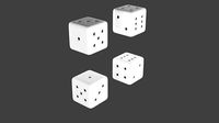 dice 3d printing ready in real dimensions millimeter | 3D