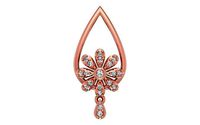 Women Pear Shaper Flower Pendant 3dm STL OBJ FBX Render Details | 3D