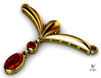Pendant With Wings gems in Stl and Obj format | 3D