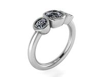 3-Stone Round diamond ring 2233 3D print model | 3D