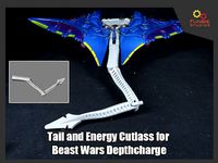 Tail and Energy Cutlass for Transformers Beast Wars Depthcharge | 3D