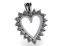 Luxurious Heart Pendant 2207 3D print model | 3D
