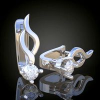 Exclusive Earrings model 3D printable model 0149 | 3D