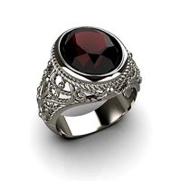 Ring with monograms and stone | 3D