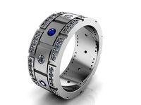 Ring with Brilliant stones 2127 3D print model | 3D