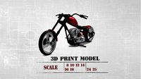 Chopper custom biker motorcycle  STL printable | 3D