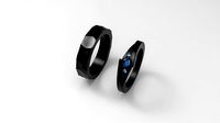 black rustic wedding ring | 3D