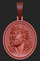 Jesus Face Pendant | 3D