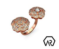 Bouton de camelia ring 3D print model D15 | 3D