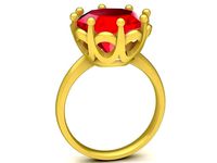 octagol diamond women ring 3887 | 3D