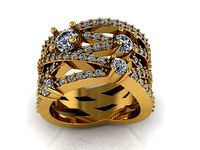 Diamond twisted ring 2083 3D print model | 3D