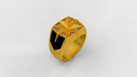 Mens ring 3D print model A100 | 3D