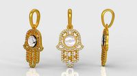 Hamsa Hand Pendant A91 | 3D