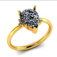 Pear stone ring Model 2036 | 3D