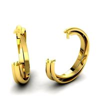 Earrings in the form of a half ring Model 1931 | 3D