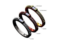 Diamond and baguette thin band US sizes 6 7 8 | 3D