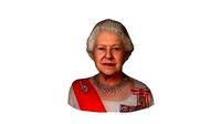 Queen Elizabeth Photo-Realistic-Head-Bust-For 3D Print | 3D